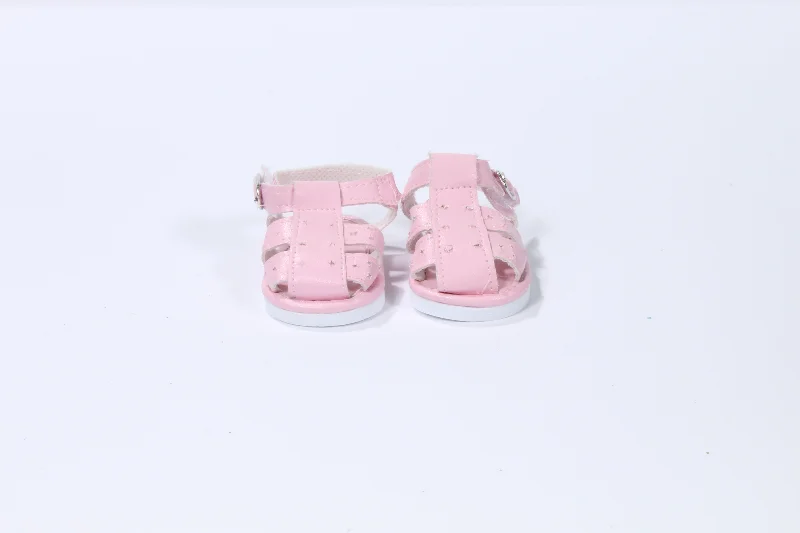 Victorian-inspired role-playing dollhouse for classic play-40  Pink Sandals with Star Cutout