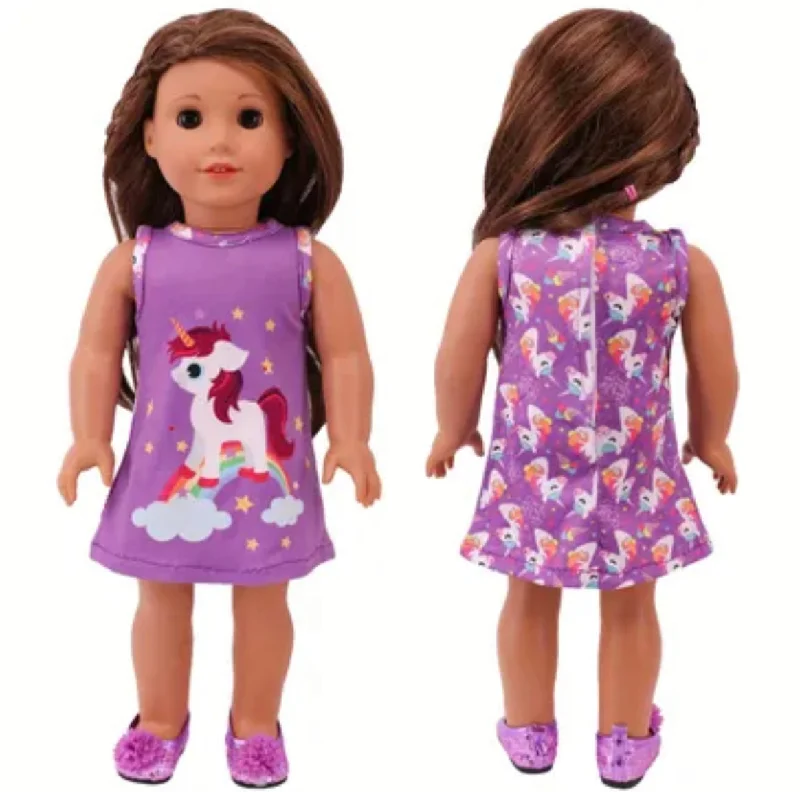 Luxury role-playing dollhouse for detailed designs-A Cute One-Piece Unicorn Outfit Made to Fit Popular American Girl Dolls