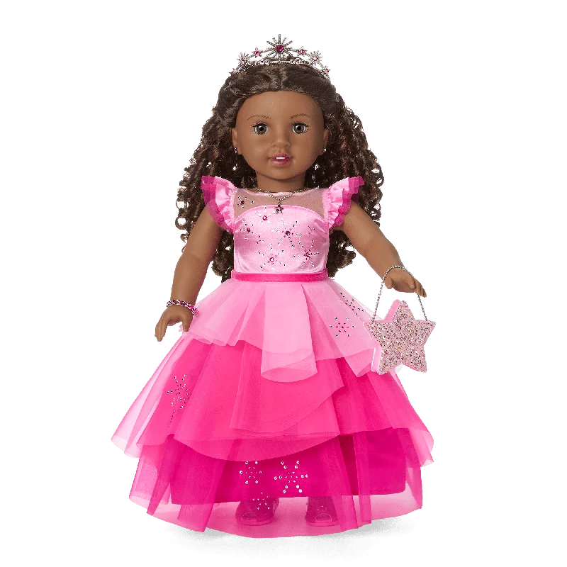 High-quality role-playing dollhouse for long-lasting fun-American Girl® 2024 Pink Stardust Holiday Collector Doll