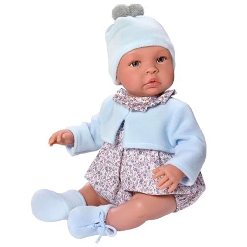 Doll house with a loft and modern design-Así Baby Doll - Leo Light Blue