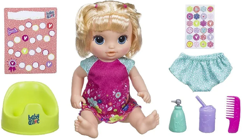 Role-playing dollhouse with holiday decorations for themed play-Baby Alive Dance Potty Baby