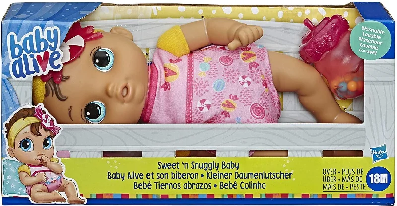 Realistic role-playing dollhouse for storytelling-Baby Alive E7599 Sweet n Snuggly Baby