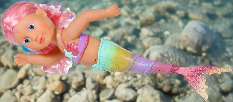 Role-playing dollhouse with lights and sounds-Baby Born Mermaid Doll