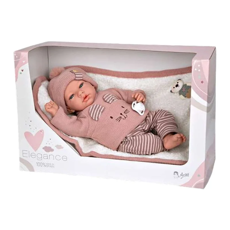 Barbie-style doll house with fun features-Baby doll Arias Andie 40 cm