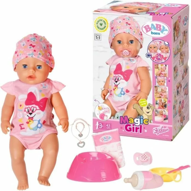 Barbie-style doll house with fun features-Baby doll Baby Born Magic Girl