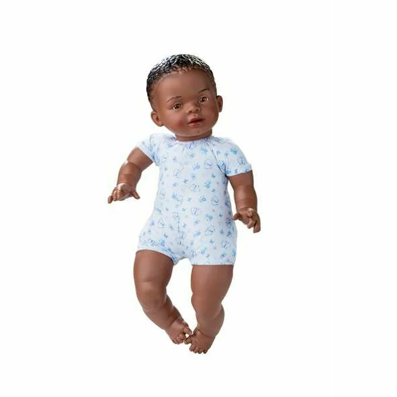 Doll house with multi-purpose rooms for role-playing-Baby Doll Berjuan 8073-17 African Man 45 cm