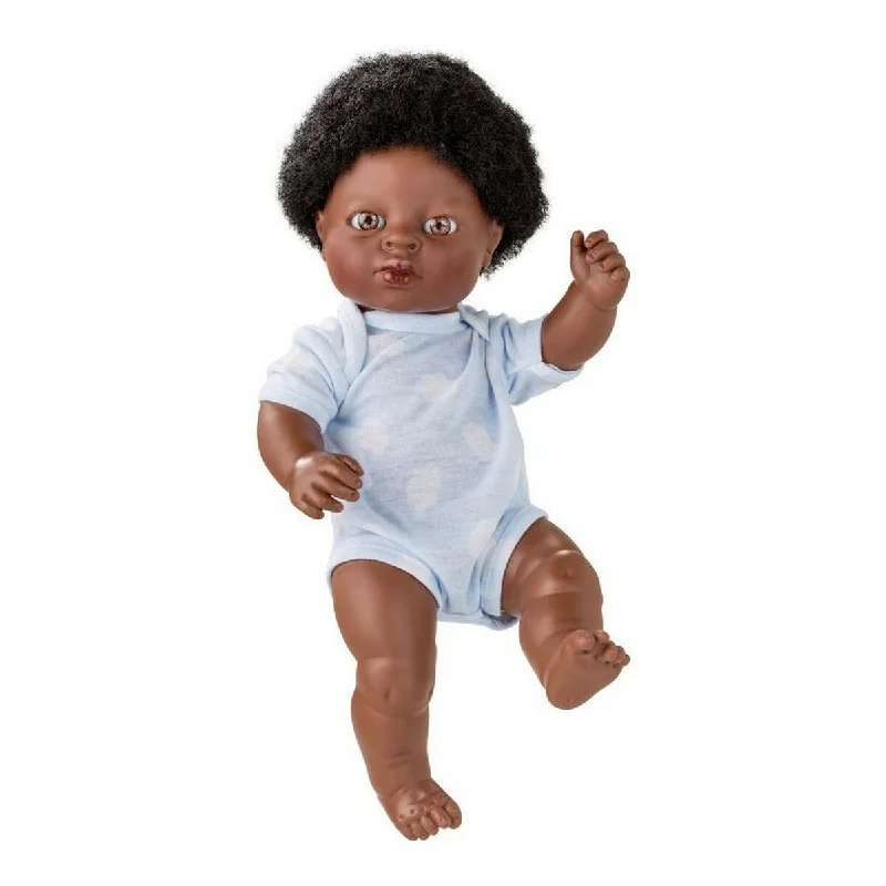 Classic wooden doll house with elegant design-Baby doll Berjuan Newborn 38 cm African Woman (38 cm)