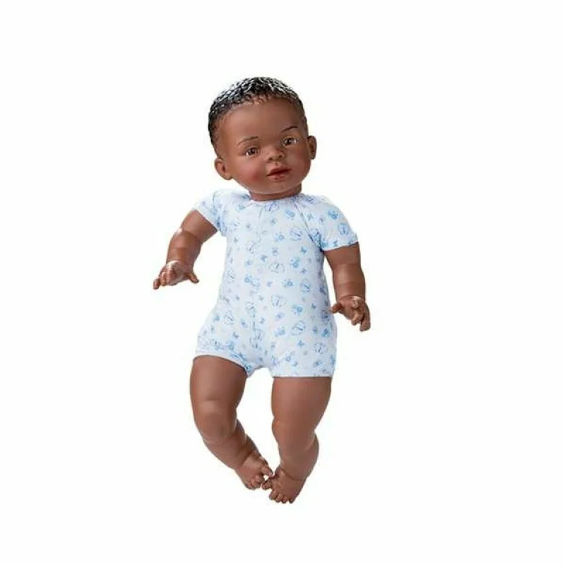 Doll house with fairy-tale themed rooms for magical play-Baby doll Berjuan Newborn African Woman 45 cm