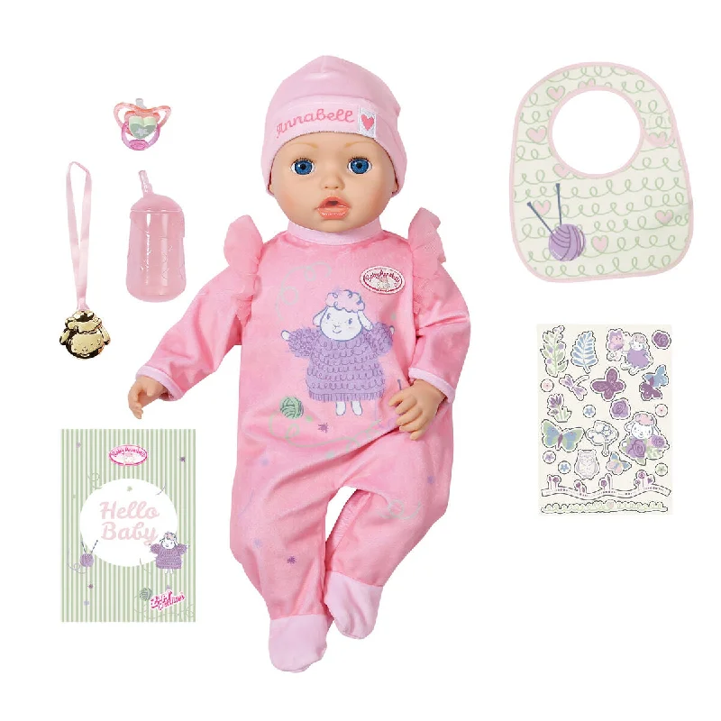 Doll house playset with dolls and accessories-Baby doll Zapf Annabell 43 cm