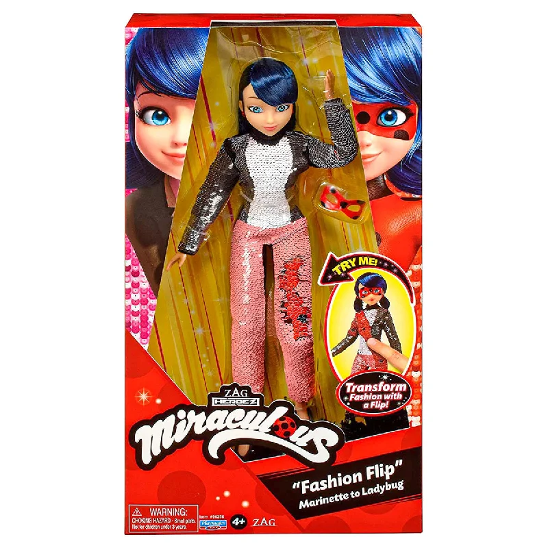 Simple role-playing dollhouse for early childhood play-Miraculous Ladybug Fashion Flip Marinette to Ladybug Doll