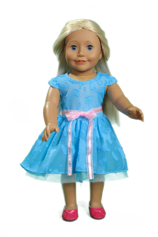 Role-playing dollhouse with educational features-Blue Hi-Lo skirt Dress