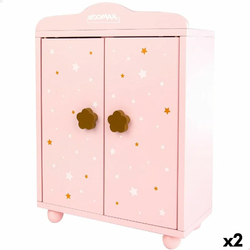 Role-playing dollhouse with adjustable furniture-Cupboard Woomax Dolls Pink