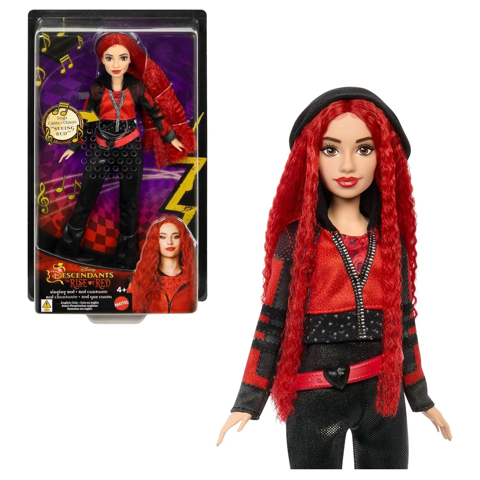 Large scale doll house for group play-Descendants 4 Red Singing Doll Daughter of Queen of Hearts