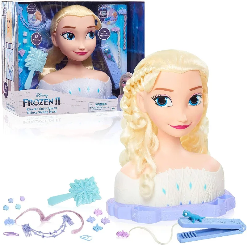 Large role-playing dollhouse for group play-Disney 87475 Frozen Deluxe Elsa Styling Head