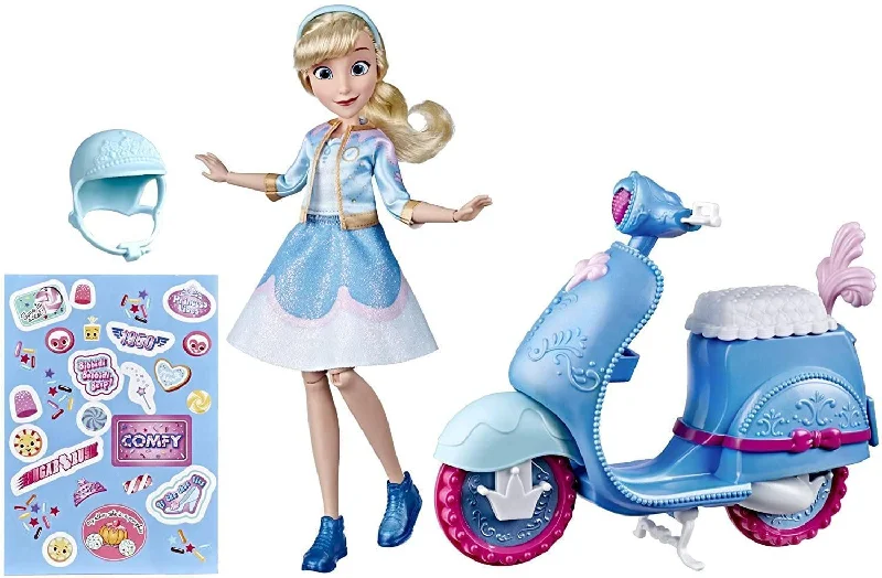 Barbie dreamhouse playset reviews-Disney Princess Comfy Squad Cinderella's Sweet Scooter, Fashion Doll