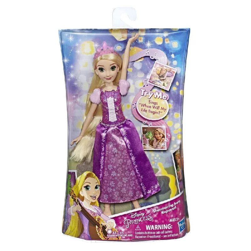 DIY role-playing dollhouse kit for hands-on building-Disney Princess E3149 Shimmering Song Rapunzel, Singing Doll