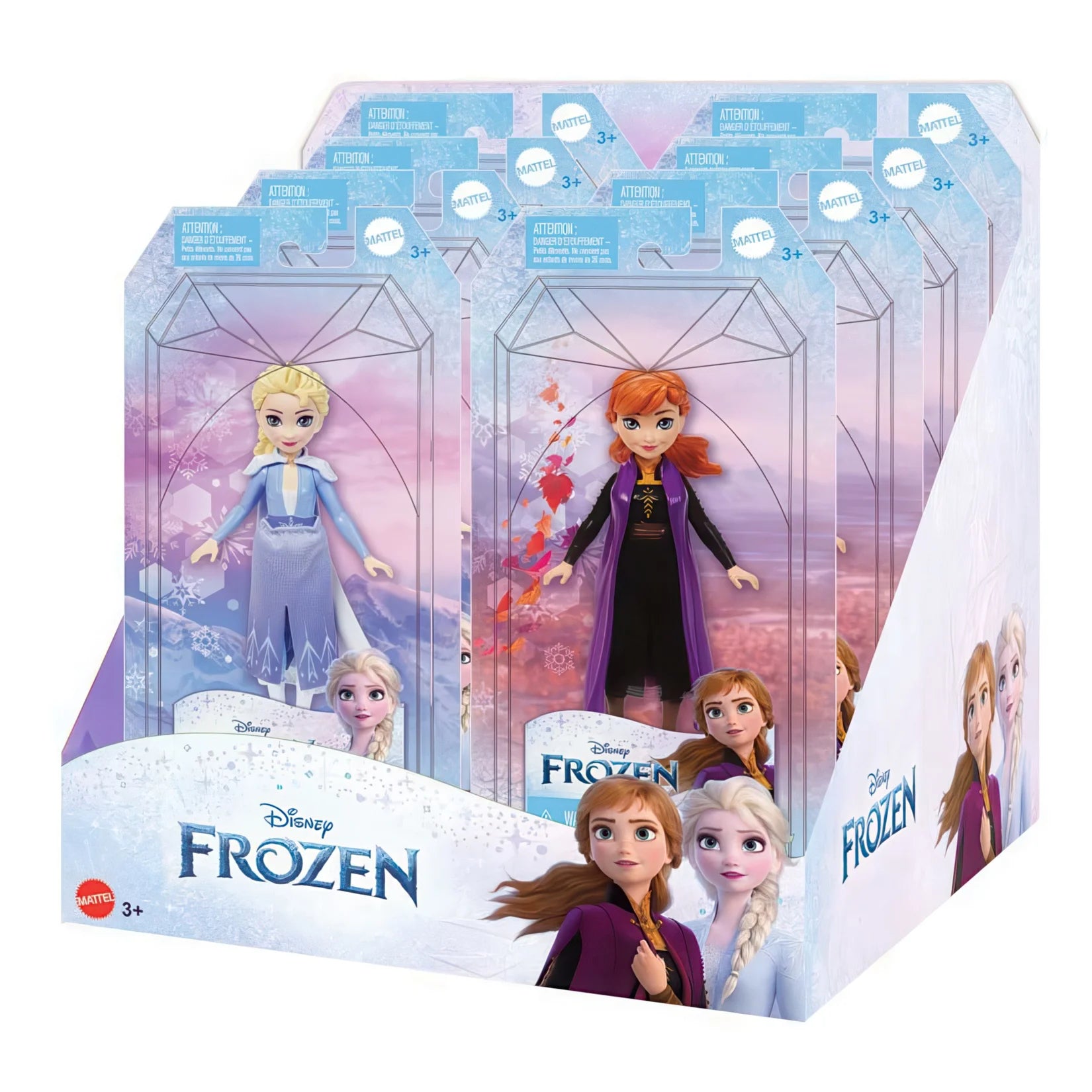 High-end role-playing dollhouse for collectors-Disney Princess Frozen 9cm Dolls - Assorted