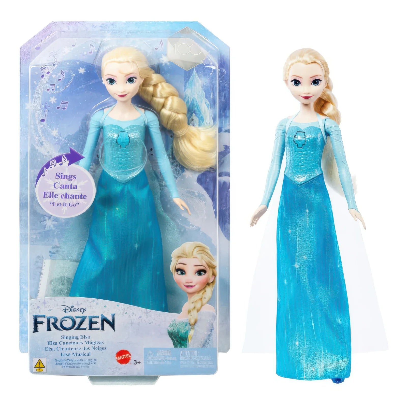 Barbie movie Margot Robbie scenes-Disney Frozen Singing Elsa Doll