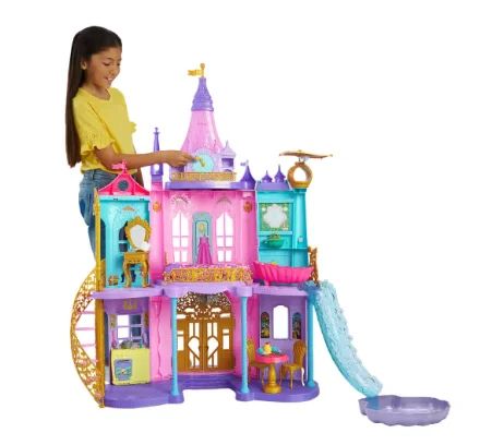 Doll house with garden and outdoor space for added fun-Disney Princess Ultimate Castle Doll House With Lights & Sounds