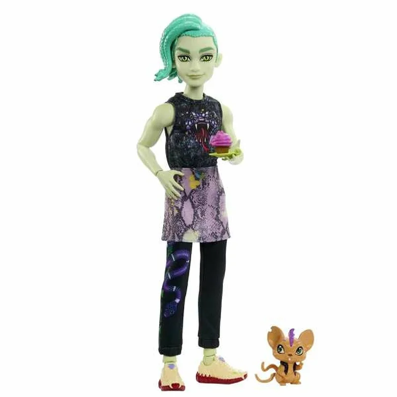 Doll house with working windows and doors for realism-Doll Monster High Deuce Gorgon