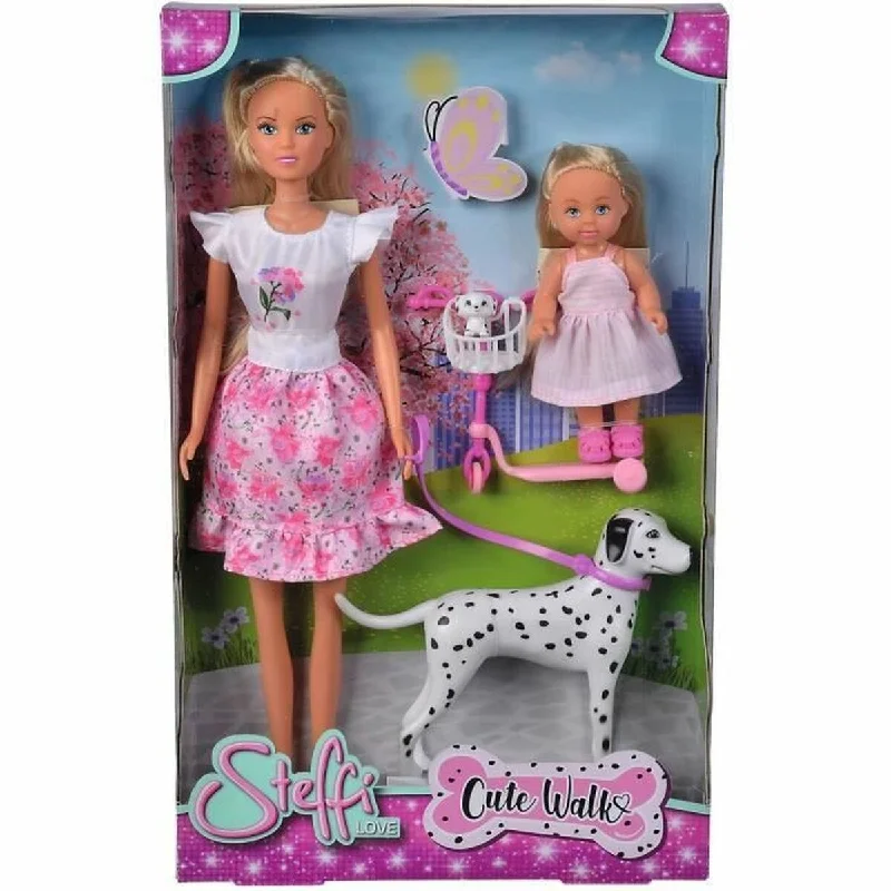 Themed doll house for pretend play fun-Doll Simba Love poupée dalmatien + Evi Love