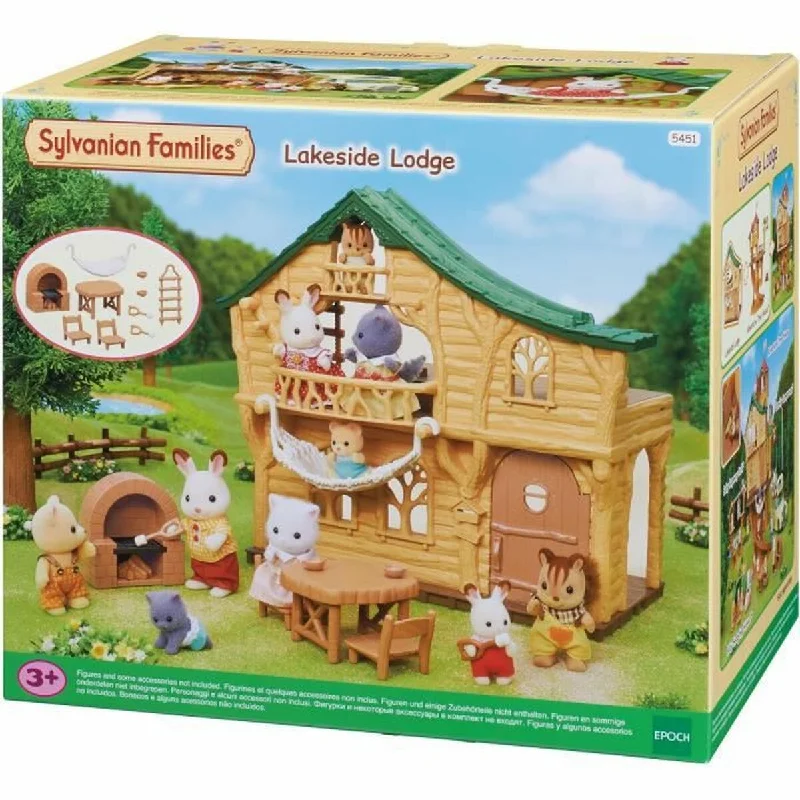 Creative role-playing dollhouse with customizable features-Doll's House Sylvanian Families The Lake Chalet