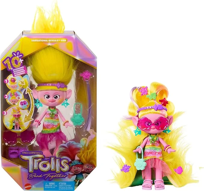 Barbie dolls made of wood-DreamWorks Trolls Band Together Viva Fashion Doll