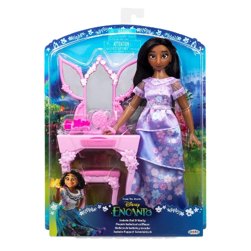 Compact mini doll house for storage and easy play-DISNEY ENCANTO ISABELA FASHION DOLL AND FLOOR VANITY