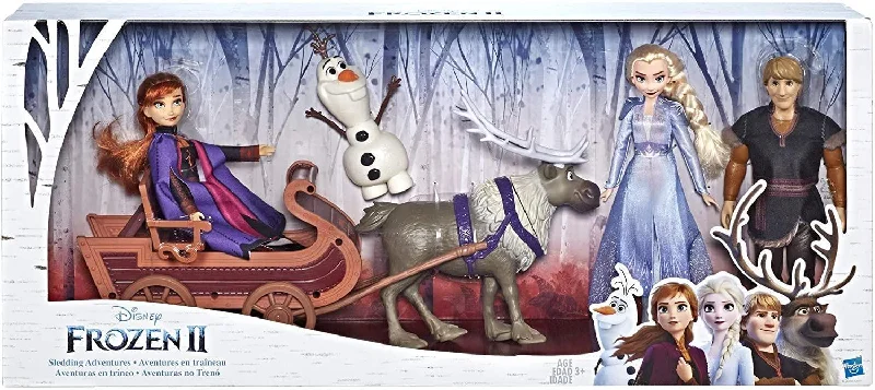 Kid-friendly doll house with easy-to-assemble parts-Frozen 2 Disney Frozen Sleigh Adventures Doll Pack