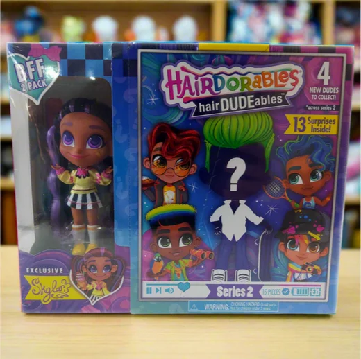 Role-playing dollhouse with movable walls for flexibility-Hairdorables HairDudeAbles Series 2 BFF Pack Skylar Doll