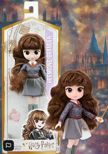 Role-playing dollhouse with interactive features and sound-Harry Potter Wizarding World 8-inch Hermione Granger Doll