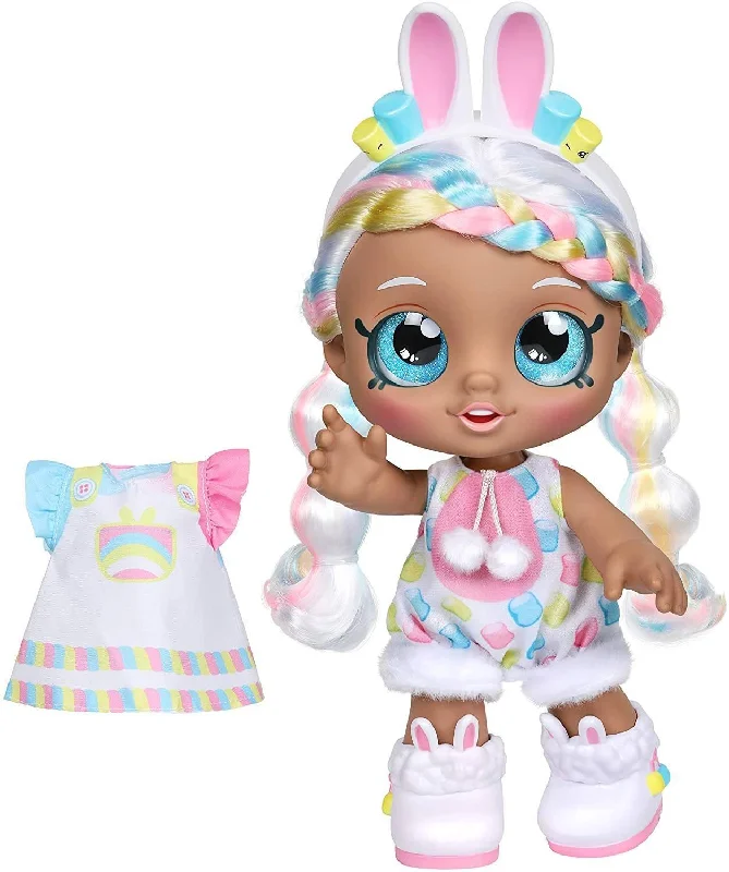 Cute role-playing dollhouse for toddlers-Kindi Kids Marsha Mello Bunny Dress Up Friends 25cm Toddler Doll