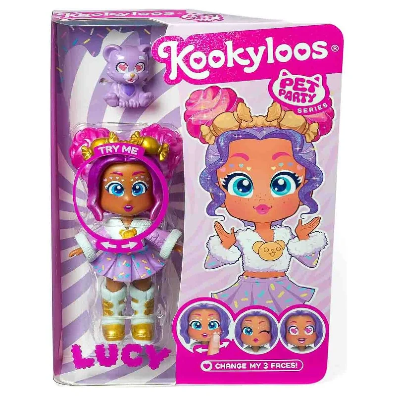 Christmas-themed role-playing dollhouse for holiday play-KookyLoos Pet Party Lucy Doll