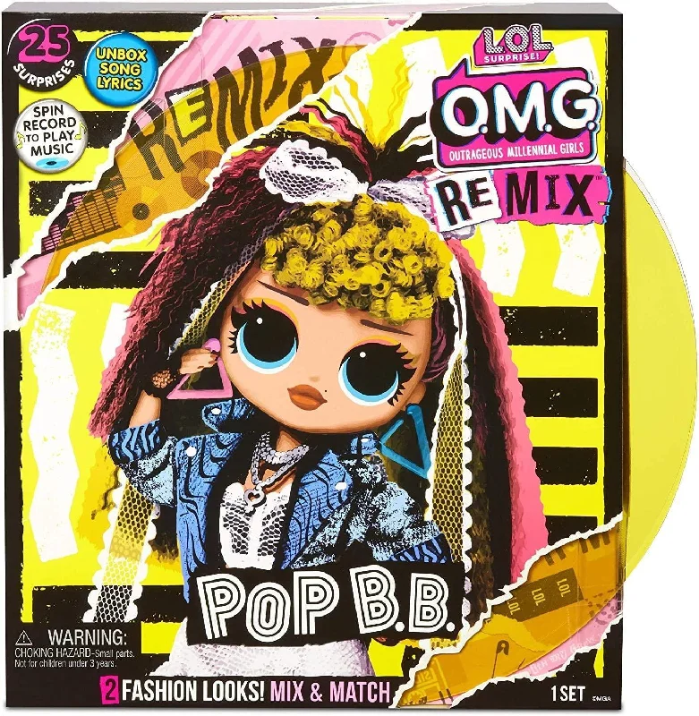 Vintage-style doll house for nostalgic play-L.O.L. Surprise! O.M.G. Remix Pop B.B. Fashion Doll – 25 Surprises with Music