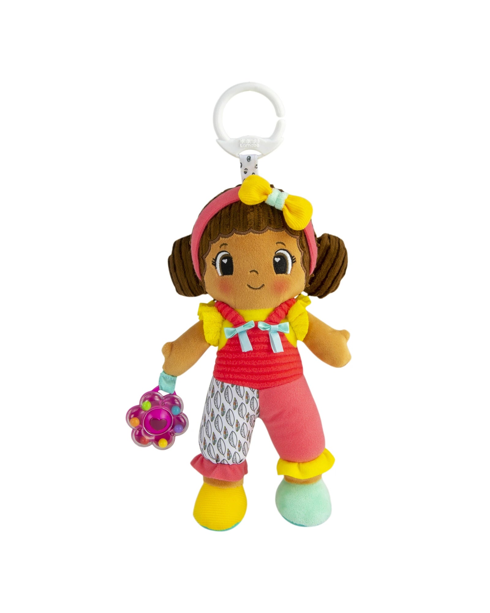 Kid-friendly role-playing dollhouse with safety features-Lamaze My Friend Jasmine Clip and Go Plush