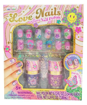 Pink role-playing dollhouse for girly-themed play-Love Nails Groovy Flower