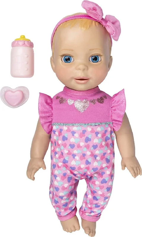 Role-playing dollhouse with an attached garage-Luvabella Newborn, Blonde Hair, Interactive Baby Doll