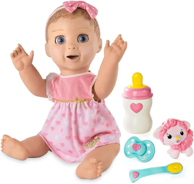 Doll house with a pet room and garden space-Luvabella Blonde Hair Interactive Baby Doll with Expressions & Movement