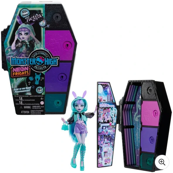 DIY role-playing dollhouse for crafting enthusiasts-Monster High Skulltimate Secrets Neon Frights Twyla Doll