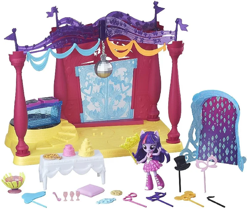 Role-playing dollhouse for group role-play games-My Little Pony B6475 Cantelot High Dance Playset