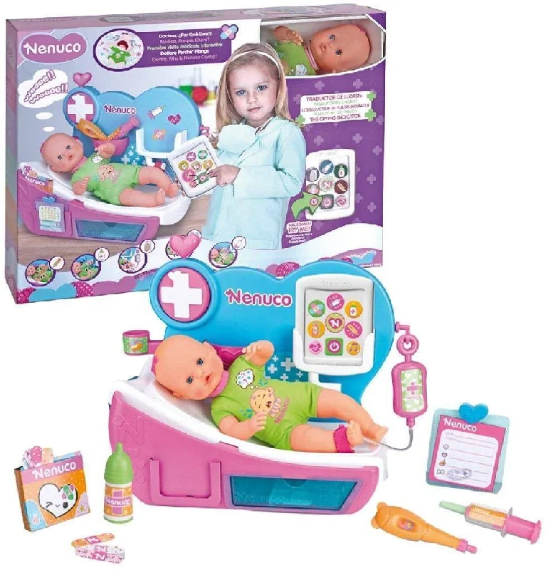 Role-playing dollhouse with themed decorations-Nenuco Medical Center With Baby Doll