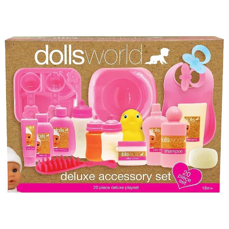 Fancy role-playing dollhouse for children’s parties-Dolls World Deluxe Accessory Set