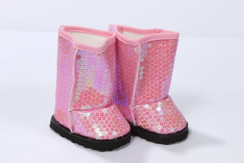 Fancy role-playing dollhouse for children’s parties-Pink Sequin Boots