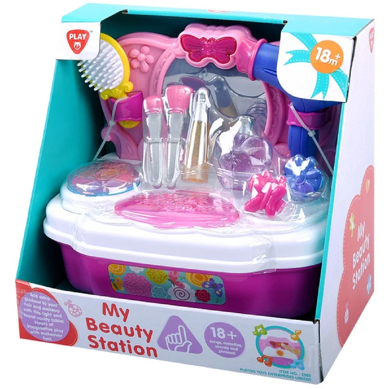 Mini role-playing dollhouse for easy storage and travel-PLAYGO MY BEAUTY STATION BATTERY OPERATED