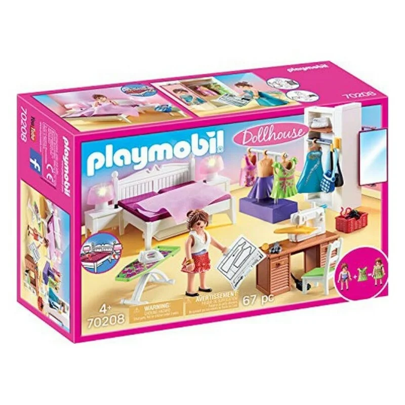 Mini doll house with detailed furniture and accessories-Playset Dollhouse Playmobil 70208 Room