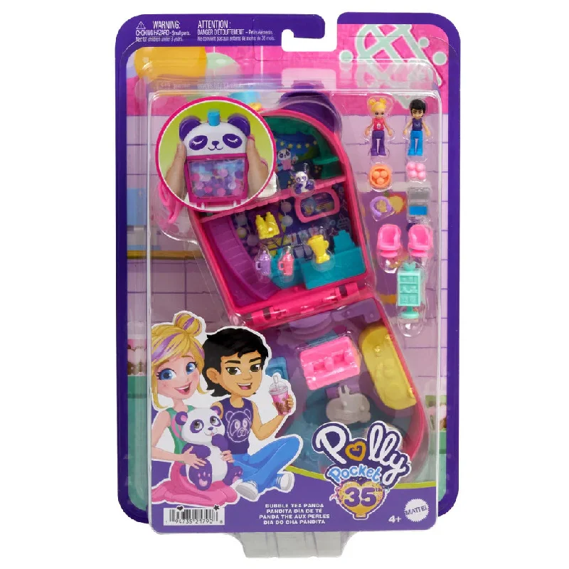 Themed role-playing dollhouse with fairytale characters-POLLY POCKET - BUBBLE TEA PANDA COMPACT