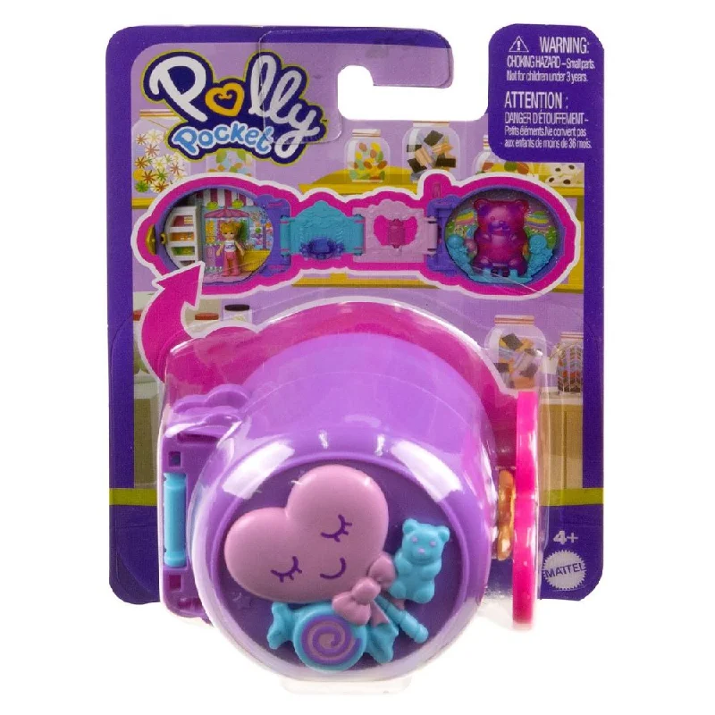 Simple role-playing dollhouse for young children-POLLY POCKET ON THE GO FUN - PURPLE