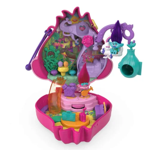 Colorful wooden role-playing dollhouse for vibrant fun-Polly Pocket Trolls