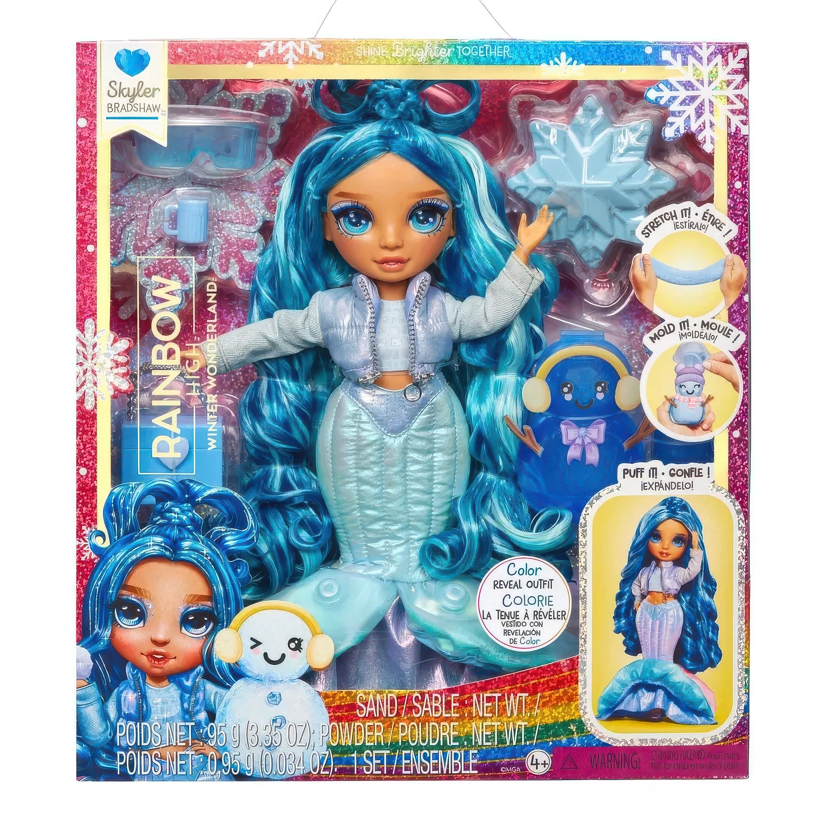 Luxury doll house with premium accessories and decor-Rainbow High: Winter Wonderland Fashion Doll – Skyler Bradshaw