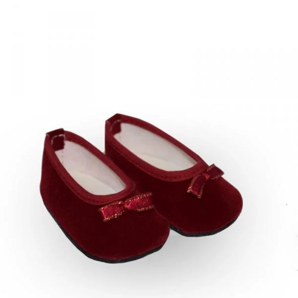 Interactive role-playing dollhouse with sounds and lights-RED RUBY SLIP ON SHOES